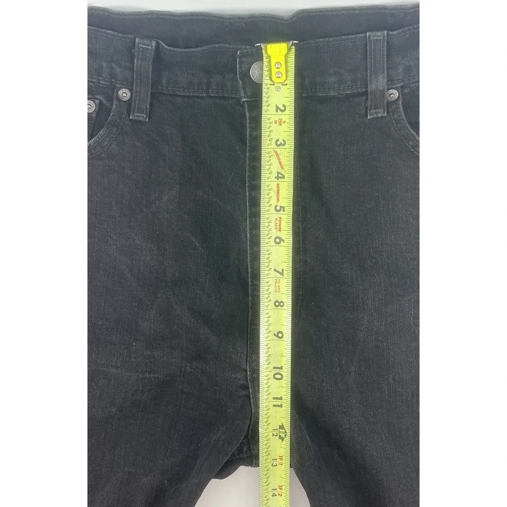 Levi's 505 Regular Fit Jeans Mens 40x28.5 Black Straight Leg Classic Streetwear